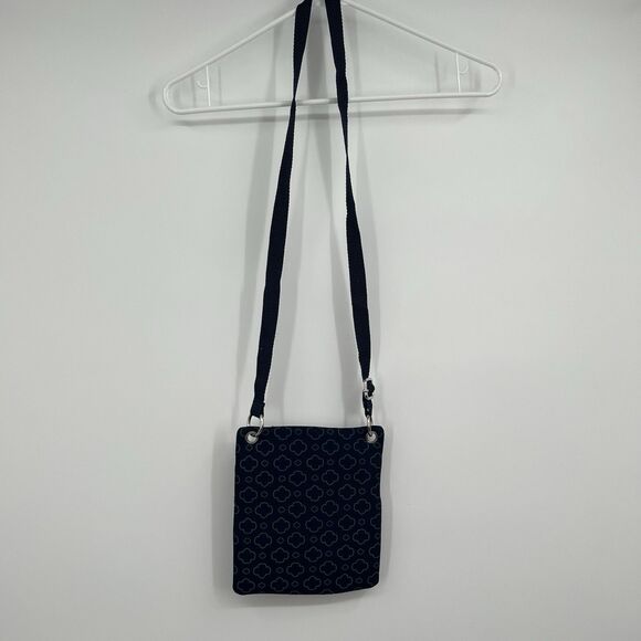 Girl Scouts Blue All Over Logo Zip Crossbody Purse Bag Adjustable Strap - Picture 4 of 11